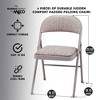 MECO Sudden Comfort Deluxe Portable Metal Fabric Padded Folding Chair for Home, Outdoor, and Office Use with Contoured Backrest, Gray (12 Pack) - 4 of 4