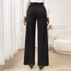 Women Wide Leg Dress Pants High Waisted Loose Fit Business Casual Work Trousers with Pockets 2025 - 2 of 4