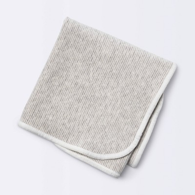 Brushed Jersey Stroller Blanket Stripe - Cloud Island™ Gray