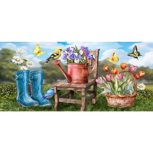Briarwood Lane Spring In the Garden Mini Mat 22x10 Indoor Outdoor For Spring Doormat - 1 of 2