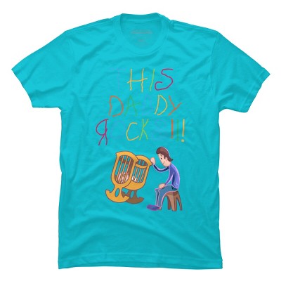 Men's Design By Humans Cute This Daddy Rocks The Baby By walrusindsutries T-Shirt