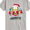 Boys' - Garfield - Christmas Santa Claus Short Sleeve Graphic T-Shirt - 2 of 4