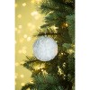 Dexmalle Set of 6  4" Cream Ruffle Ball Christmas Tree Ornament - 2 of 4