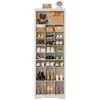 GARPROVM 11-Tier Modern White Shoe Cabinet with Adjustable Shelves - 30 Cubbies & Tall Boot Space, Space-Saving Vertical Storage - 2 of 4