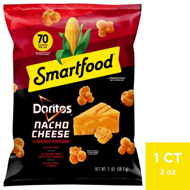 XXVL Smartfood Doritos Nacho Cheese Flavored Popcorn - 2oz, 1 of 4