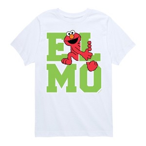 Boys' - Sesame Street - Elmo Collegiate Short Sleeve Graphic T-Shirt - 1 of 4