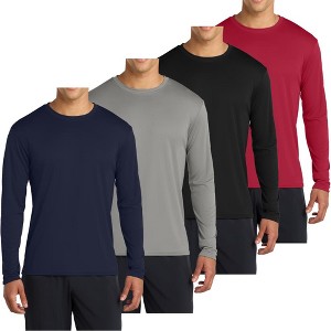 Mafoose 4-Pack Long Sleeve Quick-Dry Moisture Wicking Sun Protection T-shirts - 1 of 4