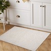 Modern Solid Area Rug Washable Rug Stain Resistant Non-Slip Rug for Living Room Bedroom - 3 of 4