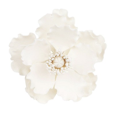 O'Creme White Poppy (Anemone) Gumpaste Flowers - Set of 3