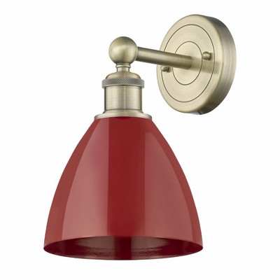 Plymouth Dome - 1 Light Wall Sconce In Industrial Style-12 Inches Tall and 7.5 Inches Wide