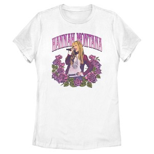 Womens Hannah Montana Roses Teen Star T Shirt - 1 of 4
