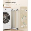 Foldable Clothes Drying Rack with 12 Rods, 14.6x36.6 Inch Steel Frame Laundry Airer for Indoor Outdoor Use, Pearl White - 4 of 4