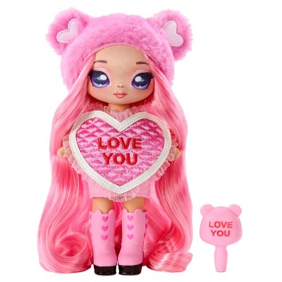 Na! Na! Na! Surprise Sweetest Hearts Gisele Goodheart Pink Heart Bear Stuffed Doll