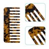 Unique Bargains Anti-Static Hair Comb Wide Tooth for Thick Curly Hair Hair Care Detangling Comb For Wet and Dry Dark 2.5mm Thick Brown 2 Pcs - 3 of 4