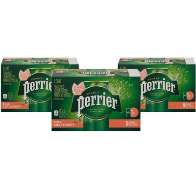 Image of Perrier Pink Grapefruit Sparkling Mineral Water - Case of 3/8 pack, 11.15 oz