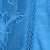 Lands' End Women's Slub Flutter Sleeve Lace Trim Notch Neck Tunic Top - 4 of 4