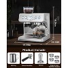 R.W.FLAME Espresso Machines with grinder, 20 Bar Professional Espresso Maker with Milk Frother Steam Wand&Removable Water Tan for Home,Stainless Steel - 3 of 4