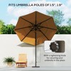Square Patio Umbrella Base, 29 lbs Metal Umbrella Stand Base with Adjustable Foot Pads, Heavy Duty Patio Umbrella Holder for 1.5"/1.9" Umbrella Poles - 4 of 4