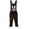 Vintage Suede Embroidered Suspenders Trousers - Detachable Straps (S-3XL) Perfect for Cosplay & Themed Parties" - 3 of 4