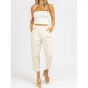 Women's WOVEN ASYMMETRICAL BUTTON PANTS - MABLE - 4 of 4