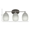 Toltec Lighting Capri 3 - Light Vanity in  Brushed Nickel with 5" White Linen  Shade - 2 of 2