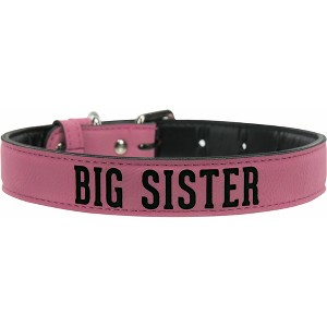 Pavilion Gift Company - L/XL Big Sister - 30" PU Leather Pet Collar - Pet Collar - 1 of 4