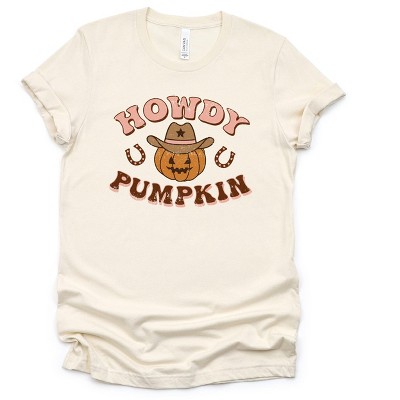 Simply Sage Market Women's Howdy Pumpkin Cowboy Short Sleeve Graphic Tee