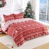 Christmas Reindeer Duvet Cover - Soft Brushed Microfiber Holiday Bedding Set with Zipper Closure (King Size, Christmas Reindeer) - 2 of 4