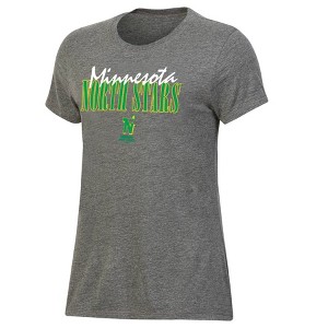 NHL Minnesota North Stars Women's Gray Vintage T-Shirt with Flocking - 1 of 3