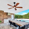 TOBILI Hot sales 52 Inch Outdoor Ceiling Fan for Patios with Light 5 Solid Wood Blades Modern Ceiling Fan, Wood Fan for Farmhouse - 3 of 4