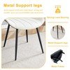 FURNIinspire Dining Chairs A set of 4 Dining Chairs For Dining room, Extended Seat, Metal Legs Dining Chairs With PU Cushion, White, 20"*18"*32" - 4 of 4
