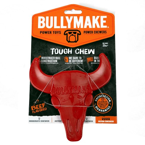 Bullymake Red Bull Horns With Beef Flavor Tough Chew Dog Toy Target