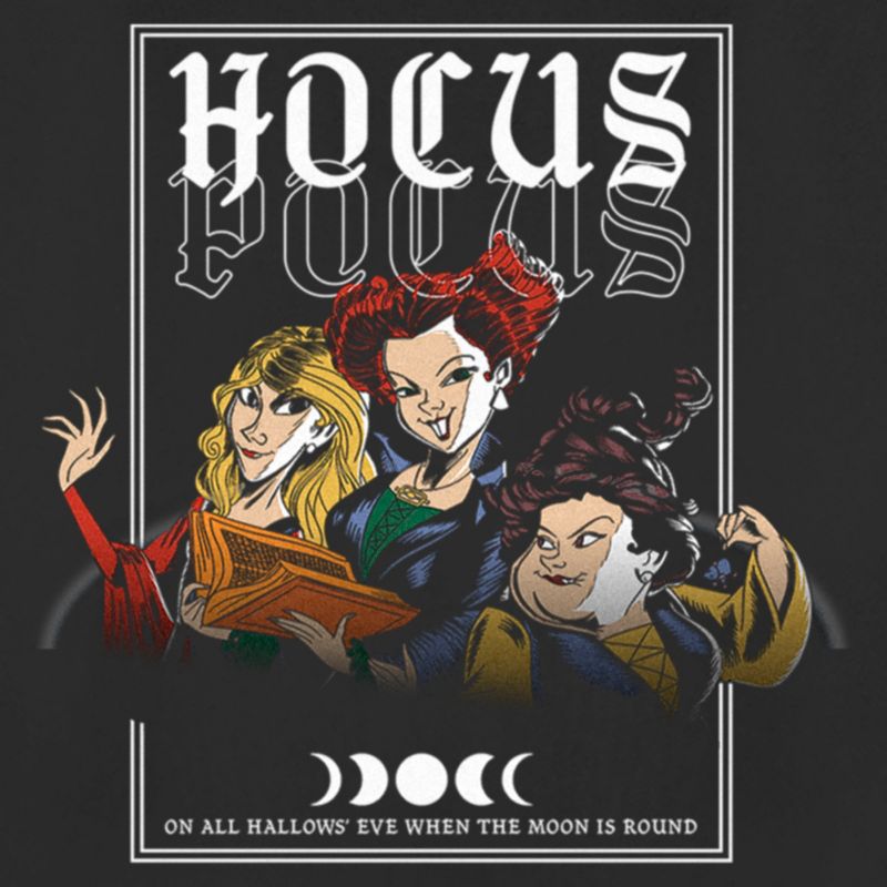 Women's Hocus Pocus Round Moon T-Shirt, 2 of 5