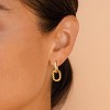 Gold Earrings for Women Trendy, Simple Dainty 14K Gold Plated Paperclip Square Chain Link Dangle Pin Stud Huggie Earrings Lightweight - 4 of 4