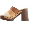Andrea Women's Heeled Slide Sandals with multicolor upper 68036 - 3 of 4