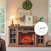 65-Inch Fireplace TV Stand for TVs up to 75" with 28-Inch Electric Fireplace and LED Light - 3 of 4