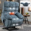 GlasFlength Massage Chairs Human Touch Massage Chairs Real Home Massage Chair Compact Chair Full Body Relax for Living Room, Blue, 40.55"*37"*42.51" - 2 of 4