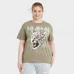 Women's Def Leppard Animal Print Logo Short Sleeve Graphic T-Shirt