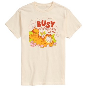 Men's - Garfield - Busy Taking Care Of Me Short Sleeve Graphic T-Shirt - 1 of 4