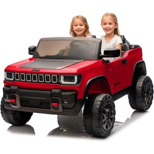 24v Licensed Kids Ride on Car, 2 Seater Electric Truck for Big Kids with Parent Remote Control, 3 Speeds, Bluetooth Music, LED Lights for Ages 3-8 - 1 of 4