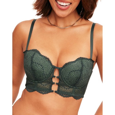 Curvy Couture Women's Plus Cotton Luxe Unlined Wireless Bra Olive Night  36DDD