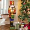 LuxenHome 24.21" LuxenHome 2Ft Tall Traditional Nutcracker Drummer Soldier with Lights Multicolored - 3 of 4