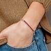 Chisel Stainless Steel Polished with Red Glass Adjustable Bracelet - 4 of 4