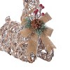 Christmas Natural Rattan Sitting Reindeer, 21in, Pre-Lit w/ 50 Warm White LED Lights, Plug In - 3 of 4