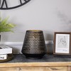 Northlight Small Laser-Cut Pillar Candle Holder - 9" - Black and Gold Finish - 2 of 4