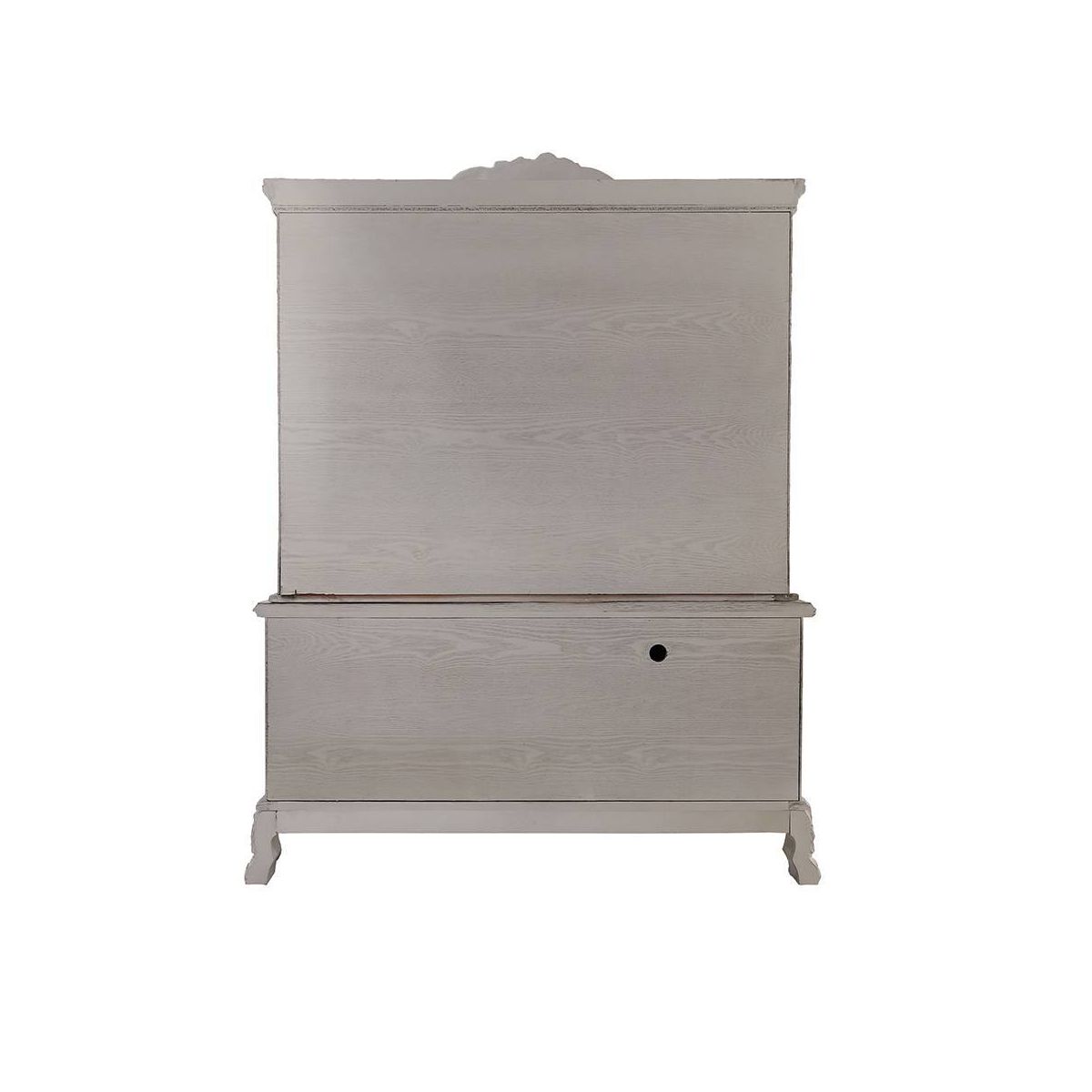 88" Dresden Desks Bone White Finish - Acme Furniture: Claw Feet, Decorative Moldings, Storage Hutch - thumbnail 4