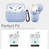 BONGEEK AirPods Pro Case Cover,Soft Silicone Protective Cases Cover Skin for Apple AirPod Pro 2 Charging Case Keychain Front LED Visible,Lilac - 3 of 4