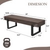 Kumasinova 59" Dining Bench,Farmhouse Kitchen Table Bench,End-of-Bed Bench,Minimalist Entryway Bench with Metal Legs,250lbs Capacity - 3 of 4