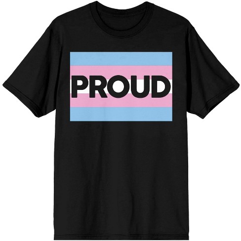 Pride Trans Flag Men's Black T-shirt-large : Target