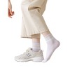 Anna-Kaci 5 Pairs Women Cotton Ankle Socks with Pastel Striped Cuffs Soft Breathable Knit Fabric for Everyday Comfort - 4 of 4